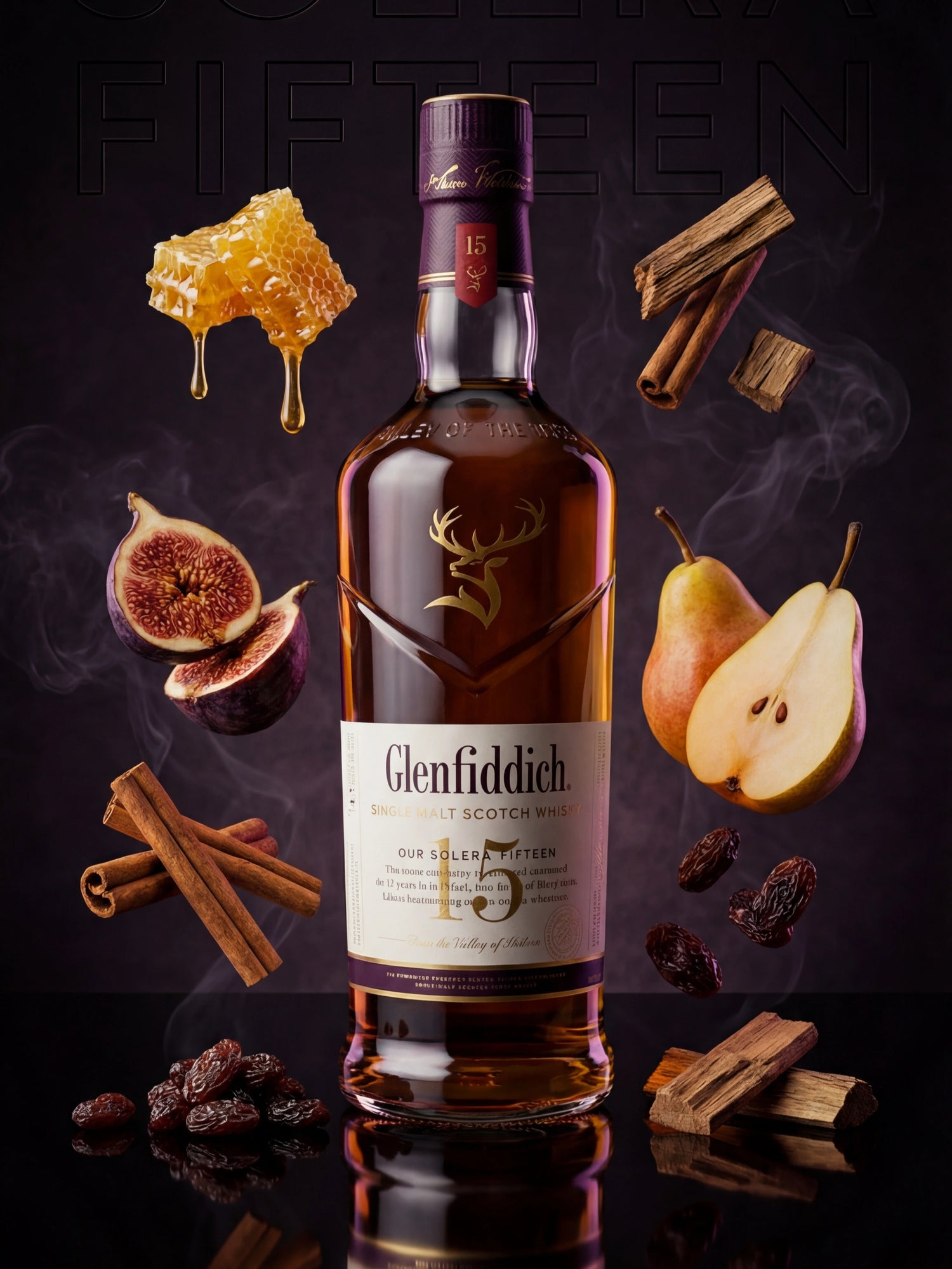 Glenfiddich 15 whisky bottle set